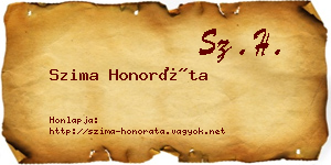 Szima Honoráta névjegykártya